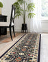 Tabriz Tapestry Collection Area Rug - Sahand (Navy Blue)