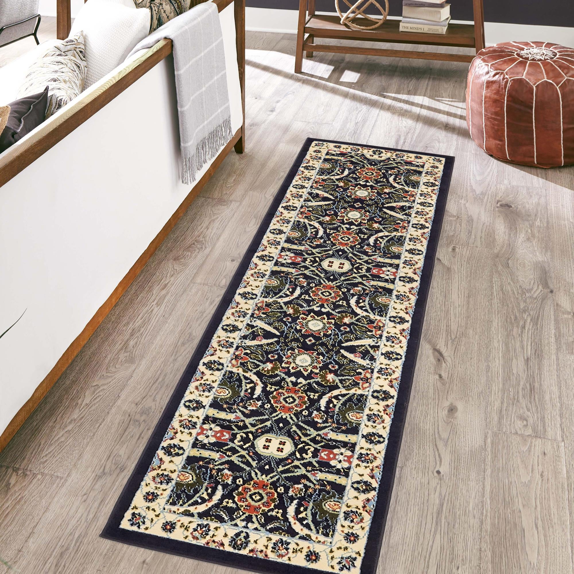 Tabriz Tapestry Collection Area Rug - Sahand (Navy Blue)