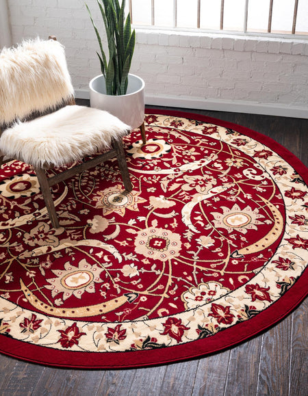 Tabriz Tapestry Collection Area Rug - Sahand (Red)