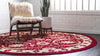 Tabriz Tapestry Collection Area Rug - Sahand (Red) Round Red  lifestyle 16