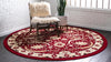 Tabriz Tapestry Collection Area Rug - Sahand (Red) Round Red  lifestyle 19