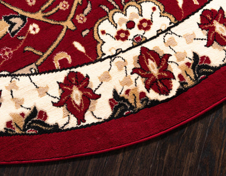 Tabriz Tapestry Collection Area Rug - Sahand (Red)