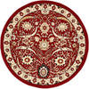 Tabriz Tapestry Collection Area Rug - Sahand (Red) Round Red  lifestyle 10