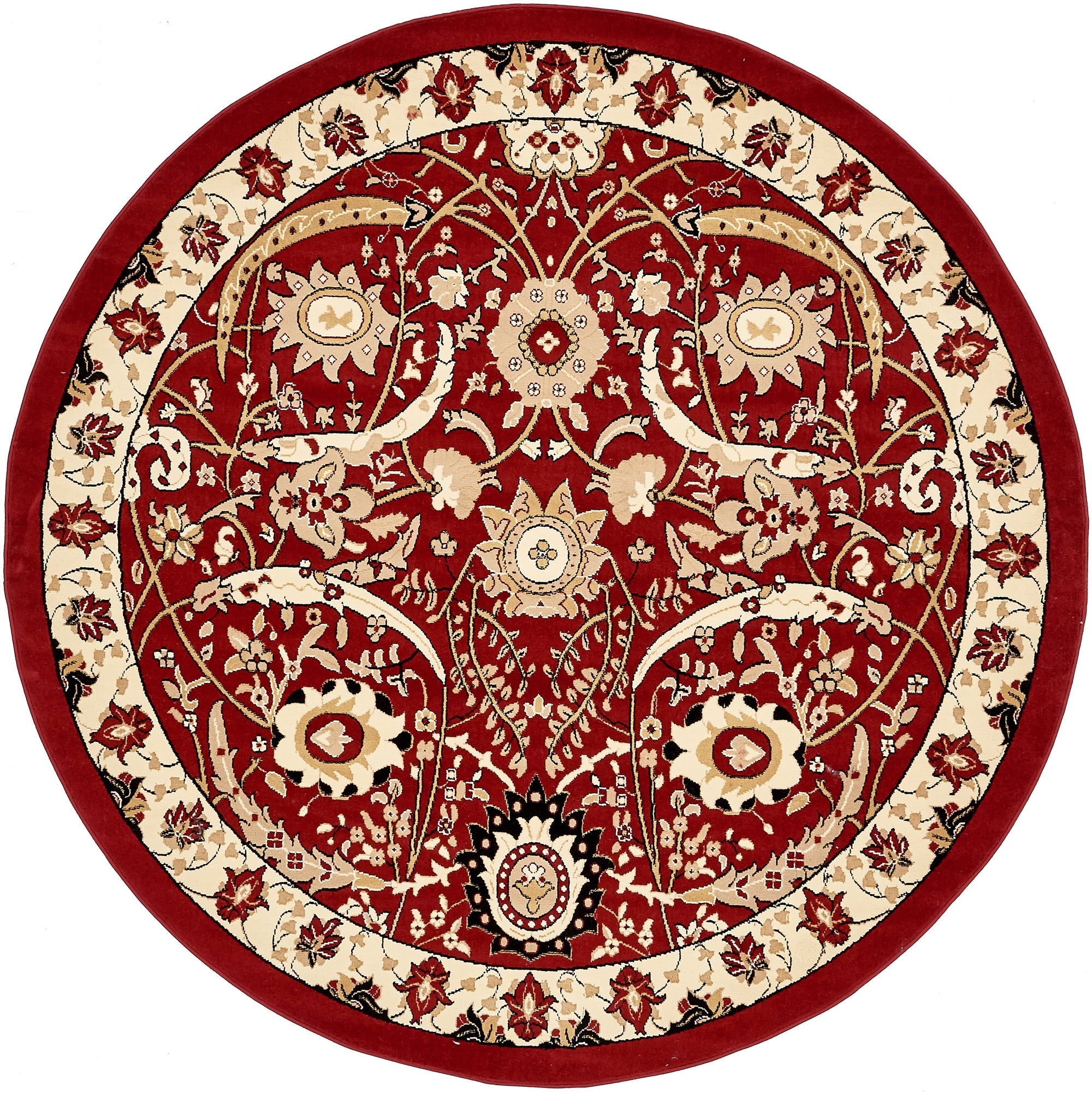 Tabriz Tapestry Collection Area Rug - Sahand (Red)