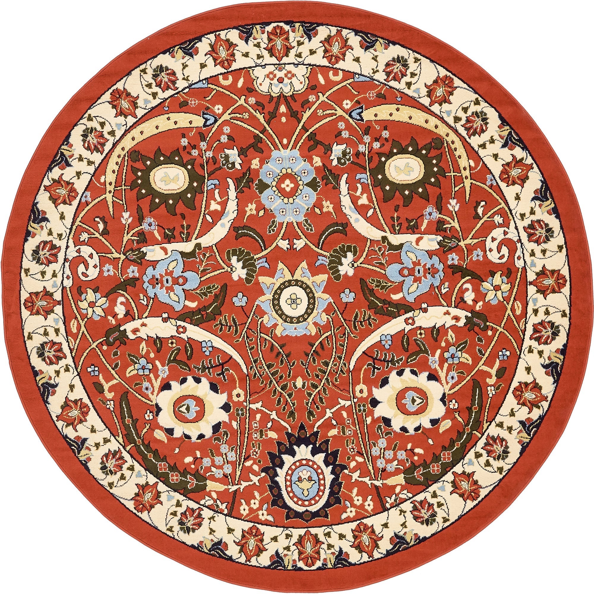 Tabriz Tapestry Collection Area Rug - Sahand (Terracotta)