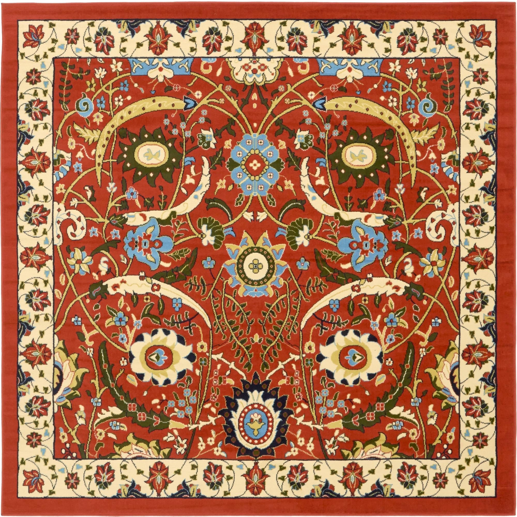 Tabriz Tapestry Collection Area Rug - Sahand (Terracotta)