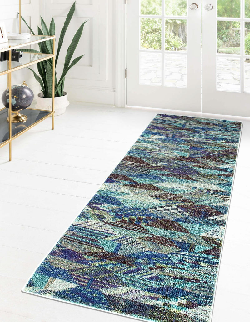 Sedona Vista Collection Area Rug -  Yucca Runner Blue  lifestyle 24