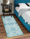 Riviera Elegance Collection Area Rug -  Eze Runner Turquoise  lifestyle 0