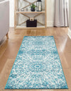 Riviera Elegance Collection Area Rug -  Eze Runner Turquoise  lifestyle 17