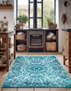 Riviera Elegance Collection Area Rug -  Eze Rectangle Turquoise  lifestyle 4