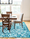 Riviera Elegance Collection Area Rug -  Eze Rectangle Turquoise  lifestyle 13