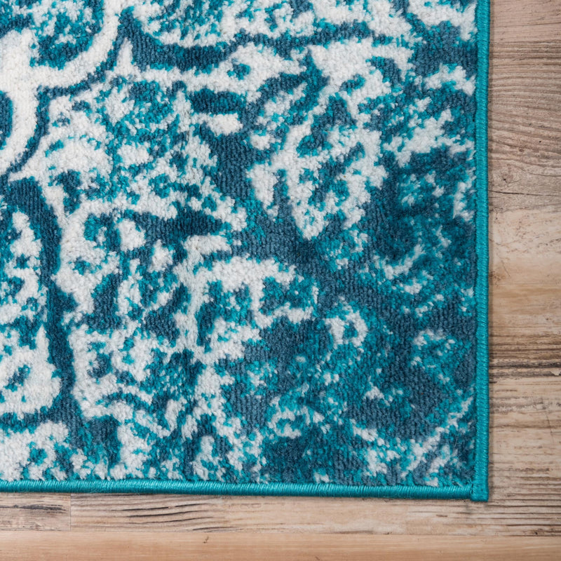 Riviera Elegance Collection Area Rug -  Eze Rectangle Turquoise  lifestyle 31