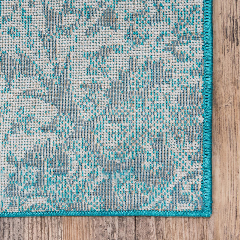 Riviera Elegance Collection Area Rug -  Eze Rectangle Turquoise  lifestyle 33