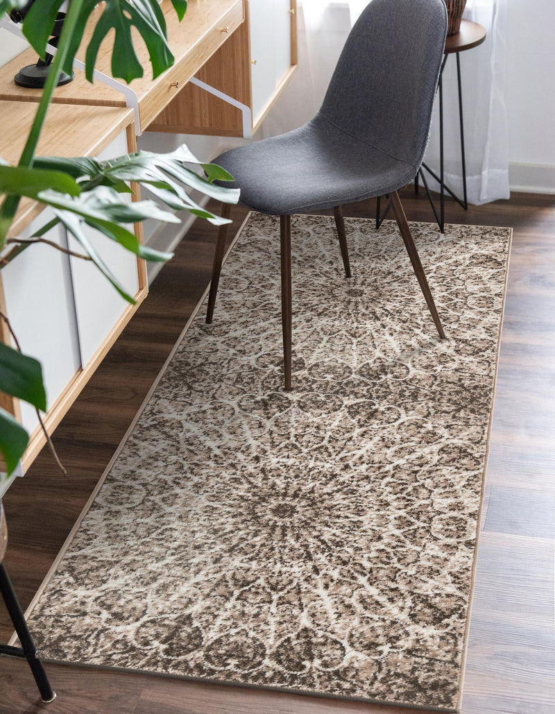 Riviera Elegance Collection Area Rug -  Eze Runner Brown  lifestyle 6