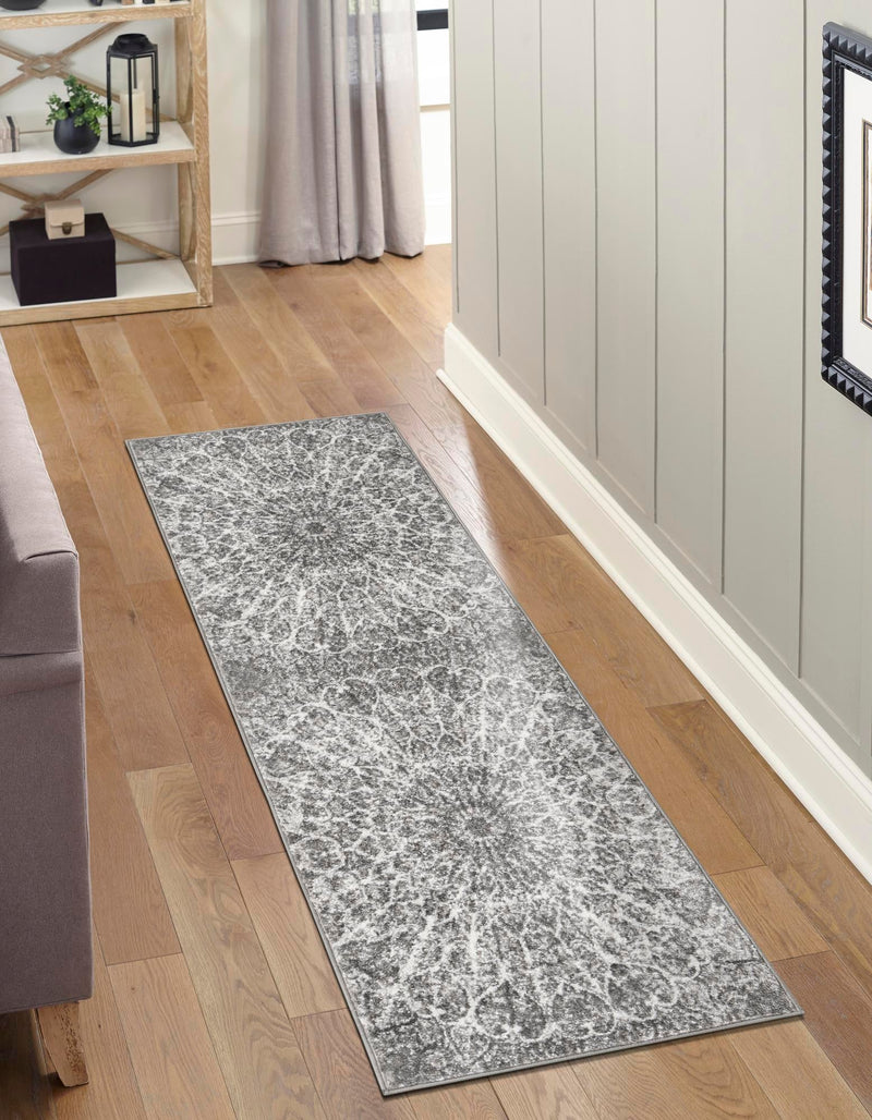 Riviera Elegance Collection Area Rug -  Eze Runner Dark Gray  lifestyle 10