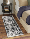 Riviera Elegance Collection Area Rug -  Menton (Black) Runner Black  lifestyle 0