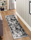 Riviera Elegance Collection Area Rug -  Menton (Black) Runner Black  lifestyle 10