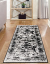 Riviera Elegance Collection Area Rug -  Menton (Black) Runner Black  lifestyle 14