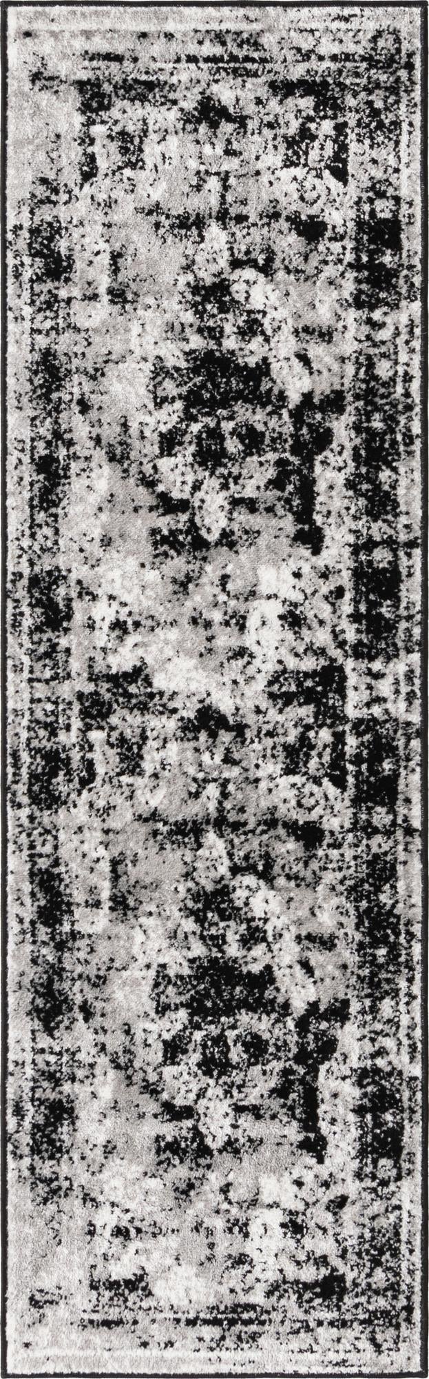 Riviera Elegance Collection Area Rug -  Menton (Black) Runner Black Main