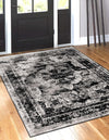 Riviera Elegance Collection Area Rug -  Menton (Black) Rectangle Black  lifestyle 0