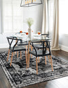 Riviera Elegance Collection Area Rug -  Menton (Black) Rectangle Black  lifestyle 8