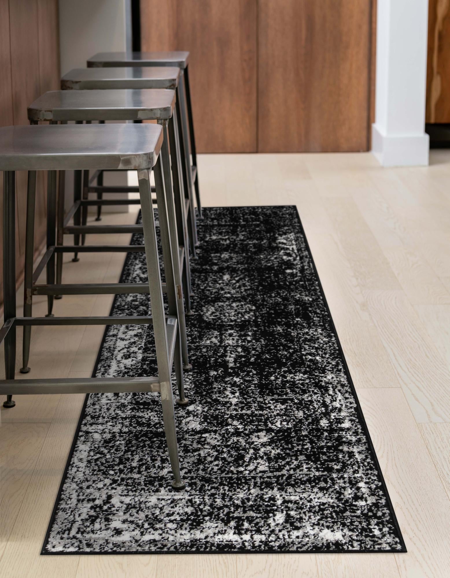 Riviera Elegance Collection Area Rug - Antibes (Black)