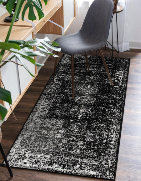 Riviera Elegance Collection Area Rug - Antibes (Black)