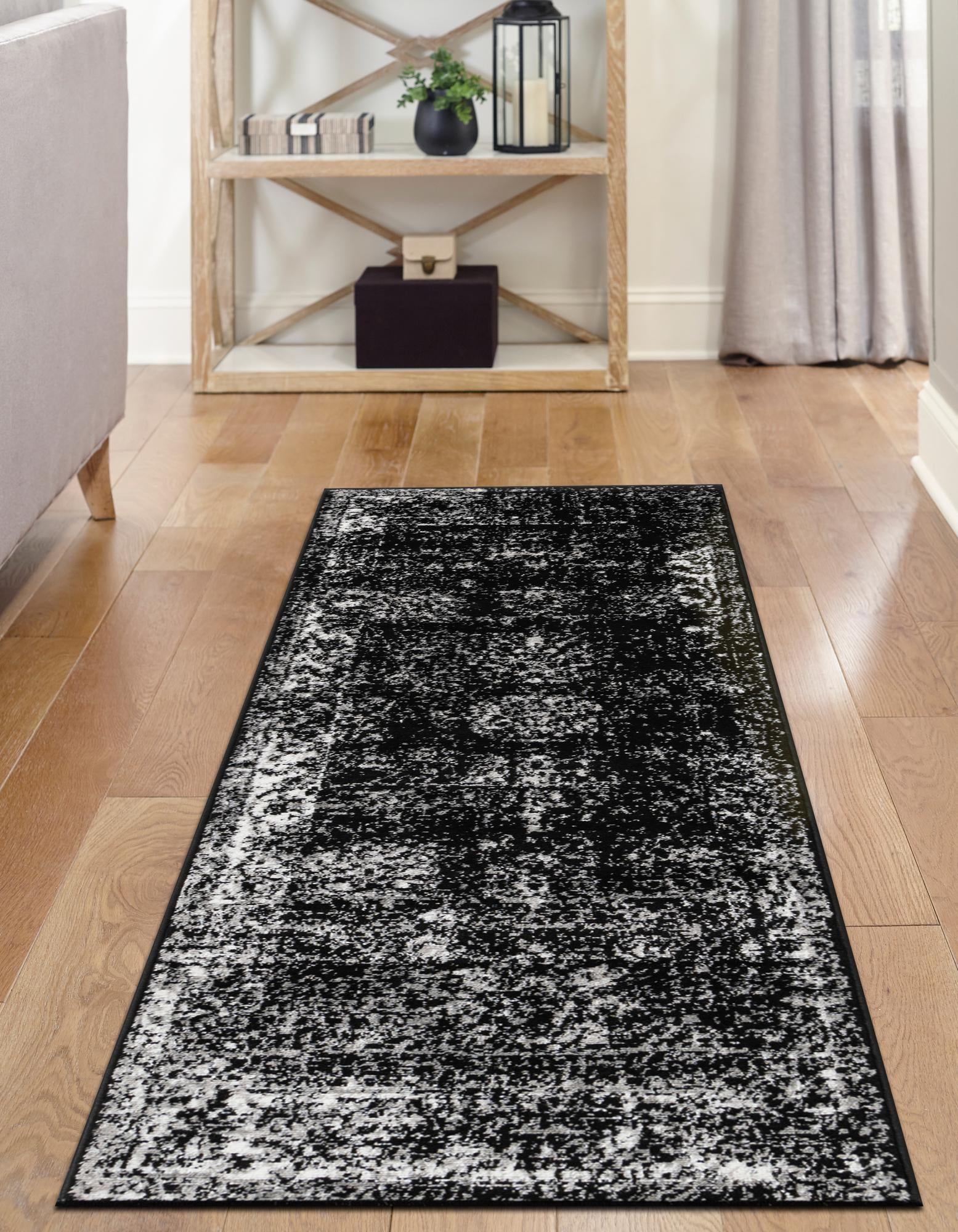 Riviera Elegance Collection Area Rug - Antibes (Black)