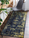 Riviera Elegance Collection Area Rug - Antibes (Navy Blue) Runner Navy Blue  lifestyle 7