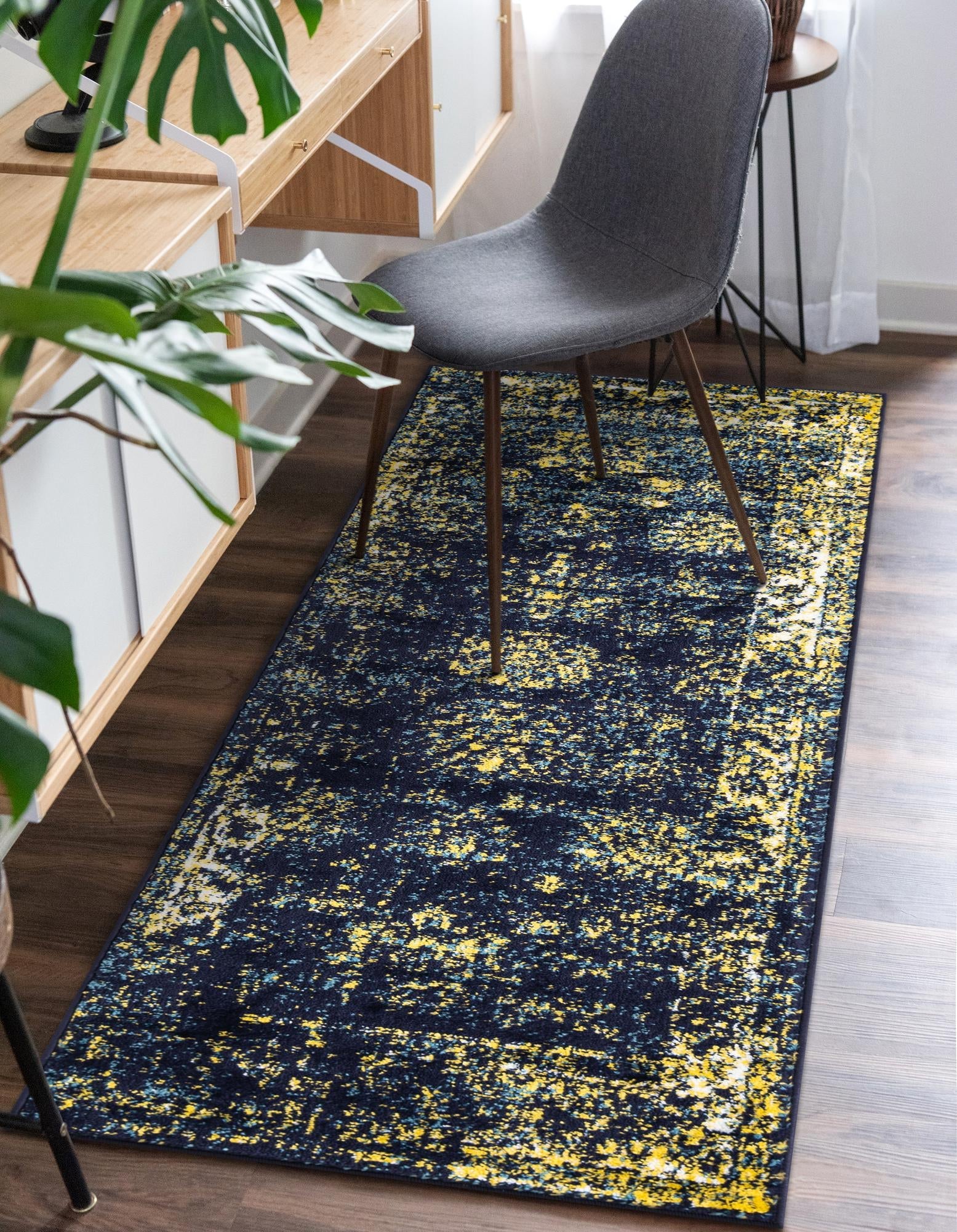 Riviera Elegance Collection Area Rug - Antibes (Navy Blue)