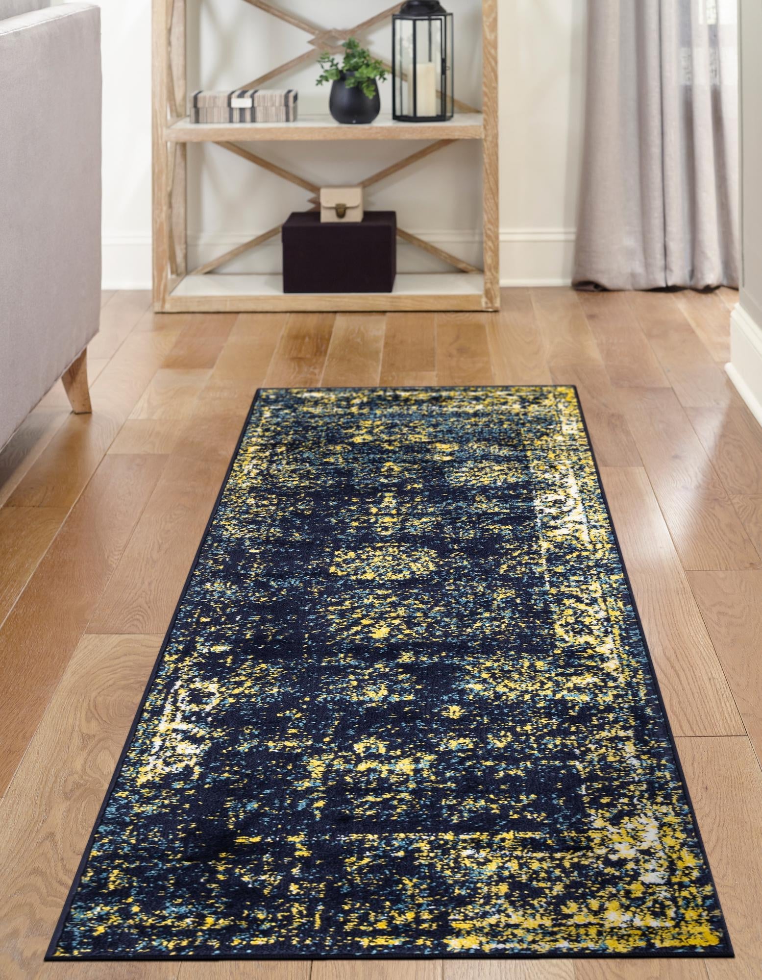 Riviera Elegance Collection Area Rug - Antibes (Navy Blue)