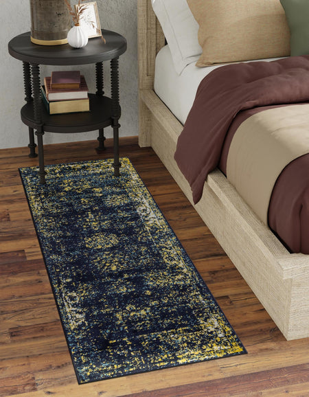 Riviera Elegance Collection Area Rug - Antibes (Navy Blue)