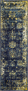 Riviera Elegance Collection Area Rug - Antibes (Navy Blue) Runner Navy Blue Main