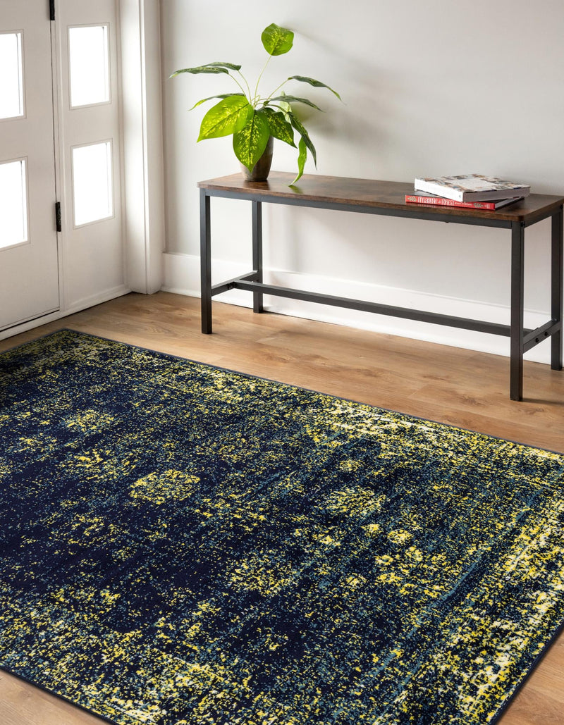 Riviera Elegance Collection Area Rug - Antibes (Navy Blue) Rectangle Navy Blue  lifestyle 19