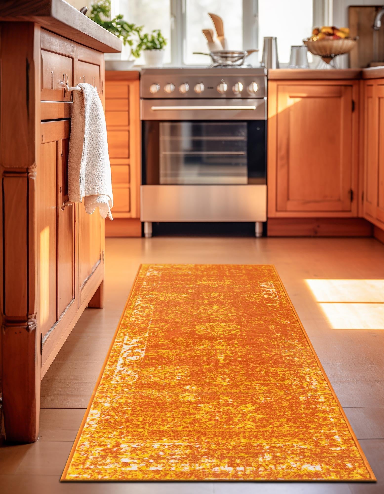 Riviera Elegance Collection Area Rug - Antibes (Orange)