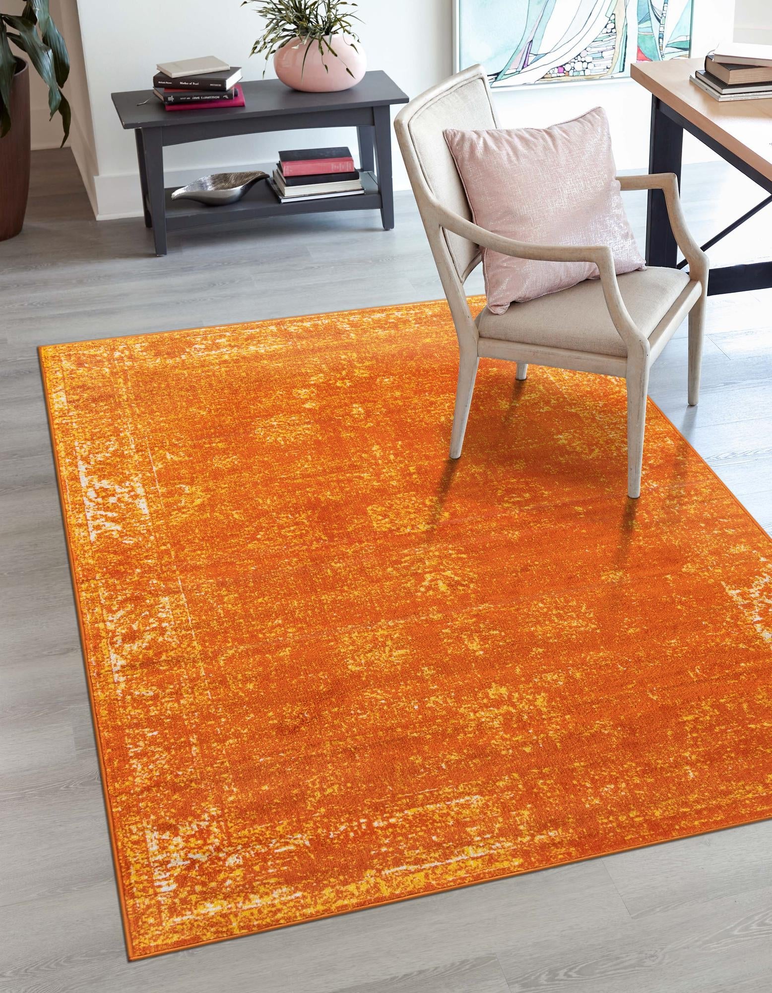 Riviera Elegance Collection Area Rug - Antibes (Orange)