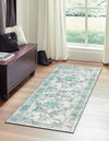 Riviera Elegance Collection Area Rug -  Menton (Turquoise) Runner Turquoise  lifestyle 0