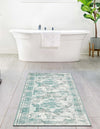 Riviera Elegance Collection Area Rug -  Menton (Turquoise) Runner Turquoise  lifestyle 25