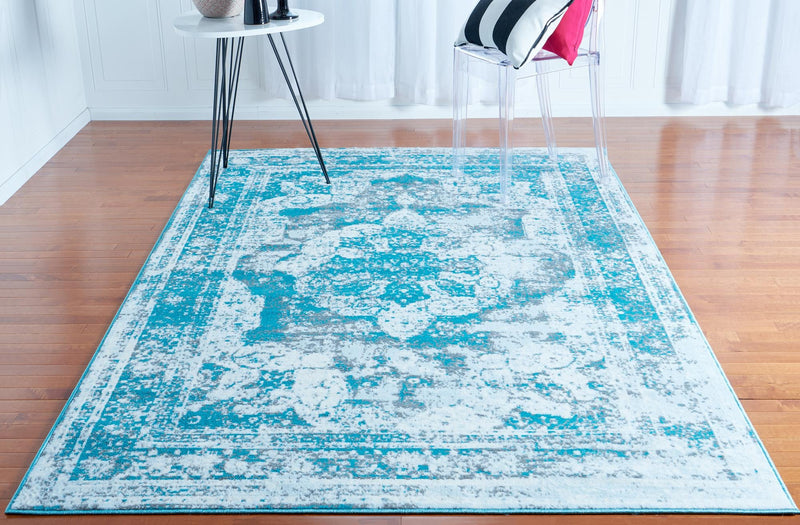 Riviera Elegance Collection Area Rug -  Menton (Turquoise) Rectangle Turquoise  lifestyle 47