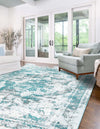 Riviera Elegance Collection Area Rug -  Menton (Turquoise) Rectangle Turquoise  lifestyle 19