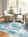 Riviera Elegance Collection Area Rug -  Menton (Turquoise) Rectangle Turquoise  lifestyle 21