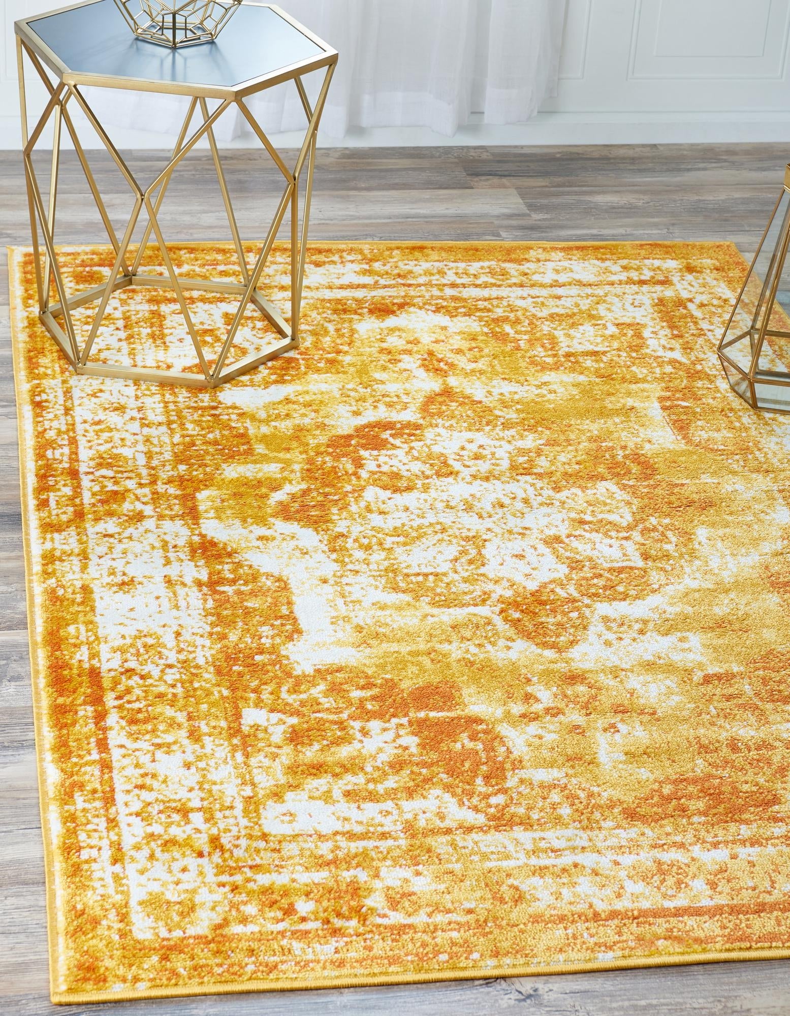 Riviera Elegance Collection Area Rug -  Menton (Orange)