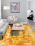 Riviera Elegance Collection Area Rug -  Menton (Orange)