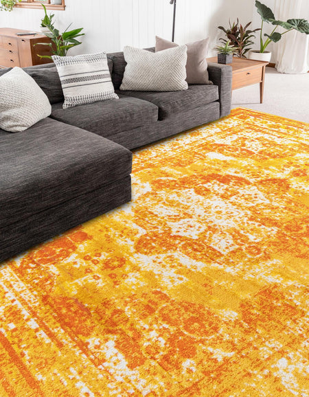 Riviera Elegance Collection Area Rug -  Menton (Orange)