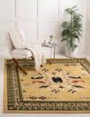 Tabriz Tapestries Collection Area Rug - Azerbaijan (Cream) Square Cream  lifestyle 20