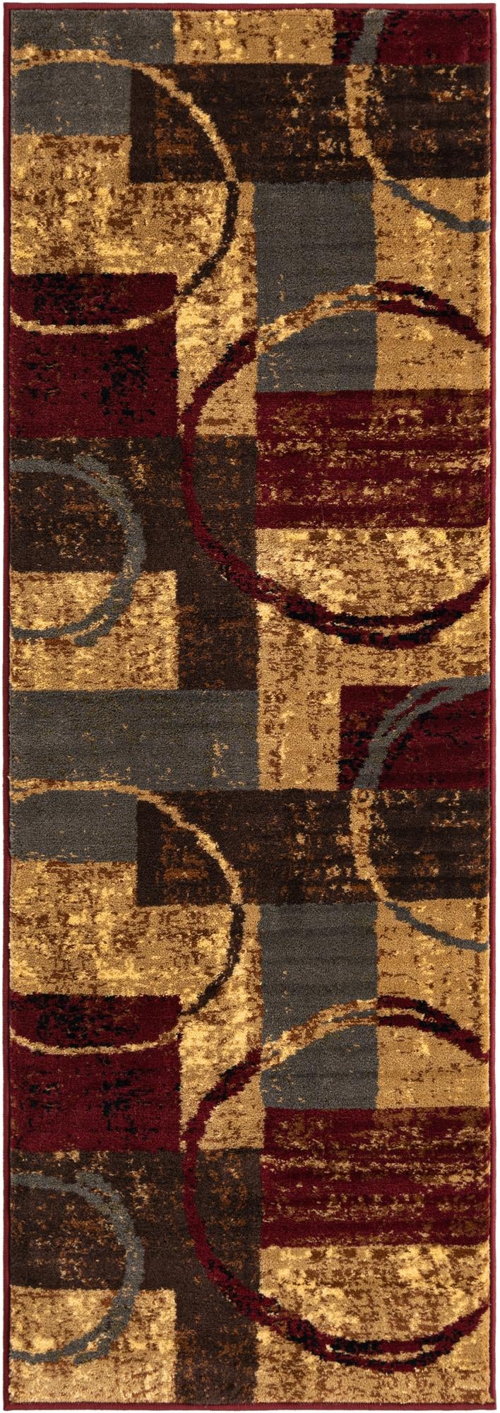 Bistro Lounge Collection Area Rug -  Ristretto Runner Multi  lifestyle 18