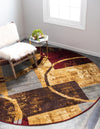 Bistro Lounge Collection Area Rug -  Ristretto Round Multi  lifestyle 25