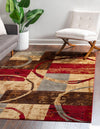 Bistro Lounge Collection Area Rug -  Ristretto Rectangle Multi  lifestyle 2