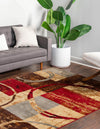 Bistro Lounge Collection Area Rug -  Ristretto Rectangle Multi  lifestyle 3