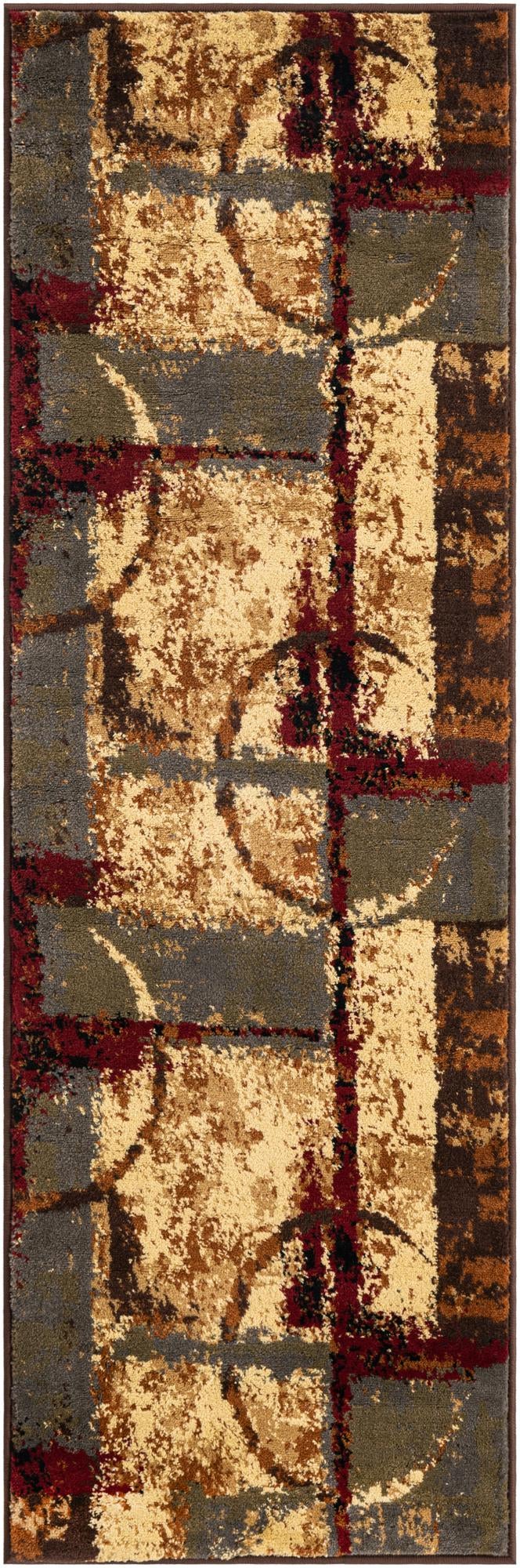 Bistro Lounge Collection Area Rug -  FlatWhite Runner Multi  lifestyle 22